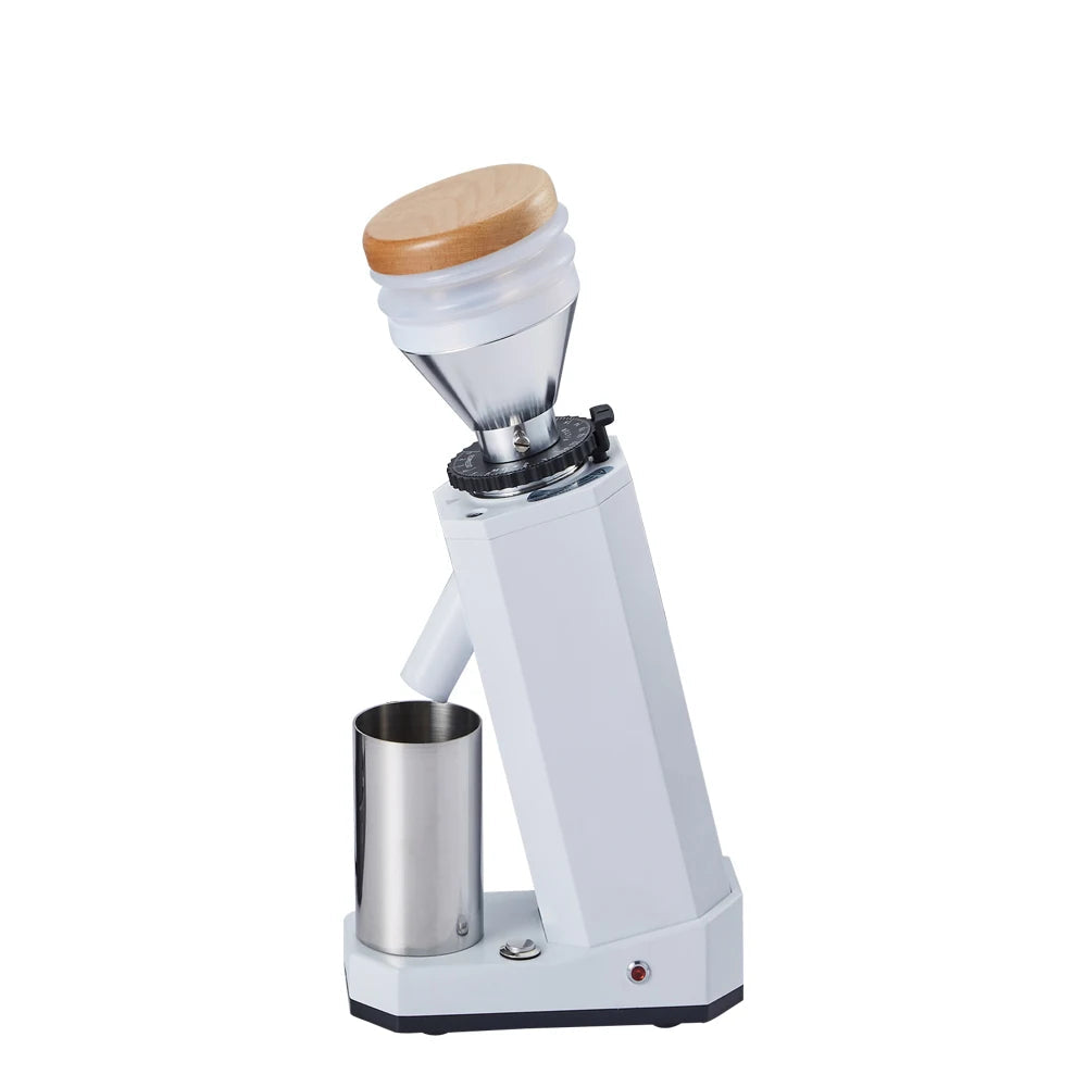 Electric Coffee Grinder 40mm Titanium Burr Adjustable Espresso Grinder - White