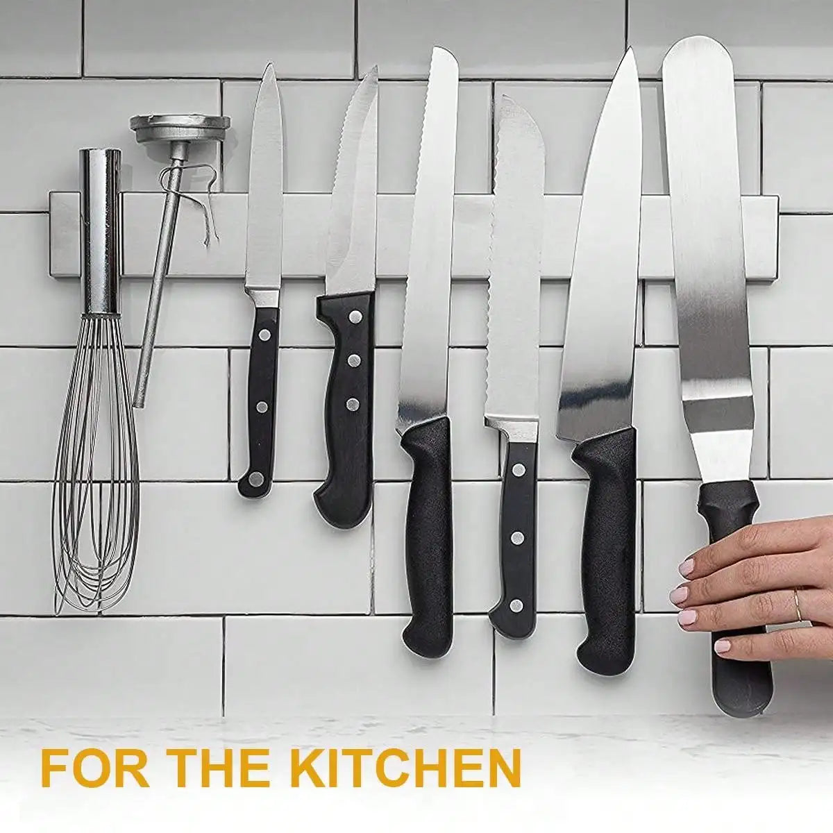 Knife Holder 50cm Magnetic Wall Mounted Stainless Steel Kitchen Utensil Storage Strip