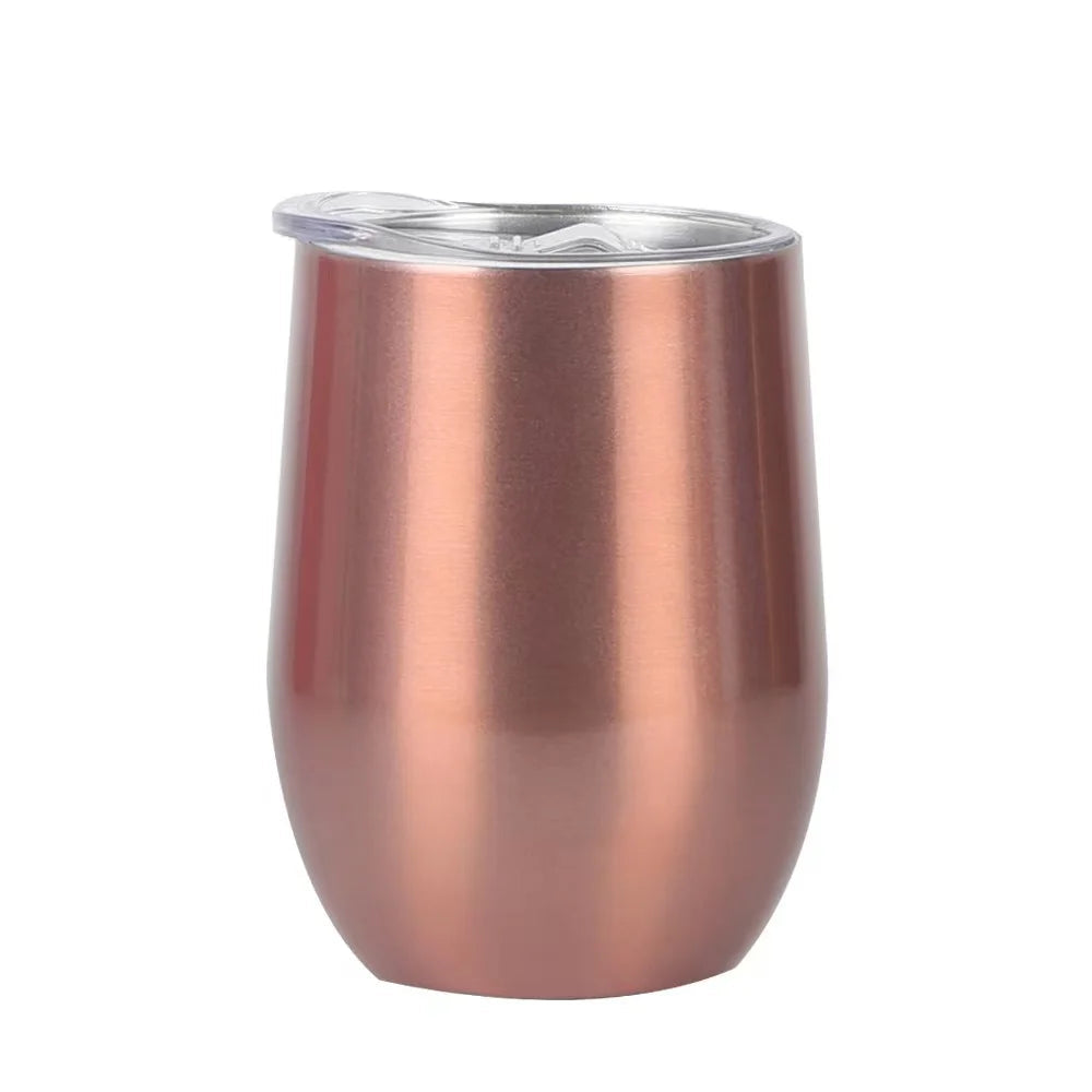 5 Piece Yerba Mate Cup Set 350ml Double Wall Stainless Steel Tea Mug with Straw and Cleaning Brushes – Rose Gold