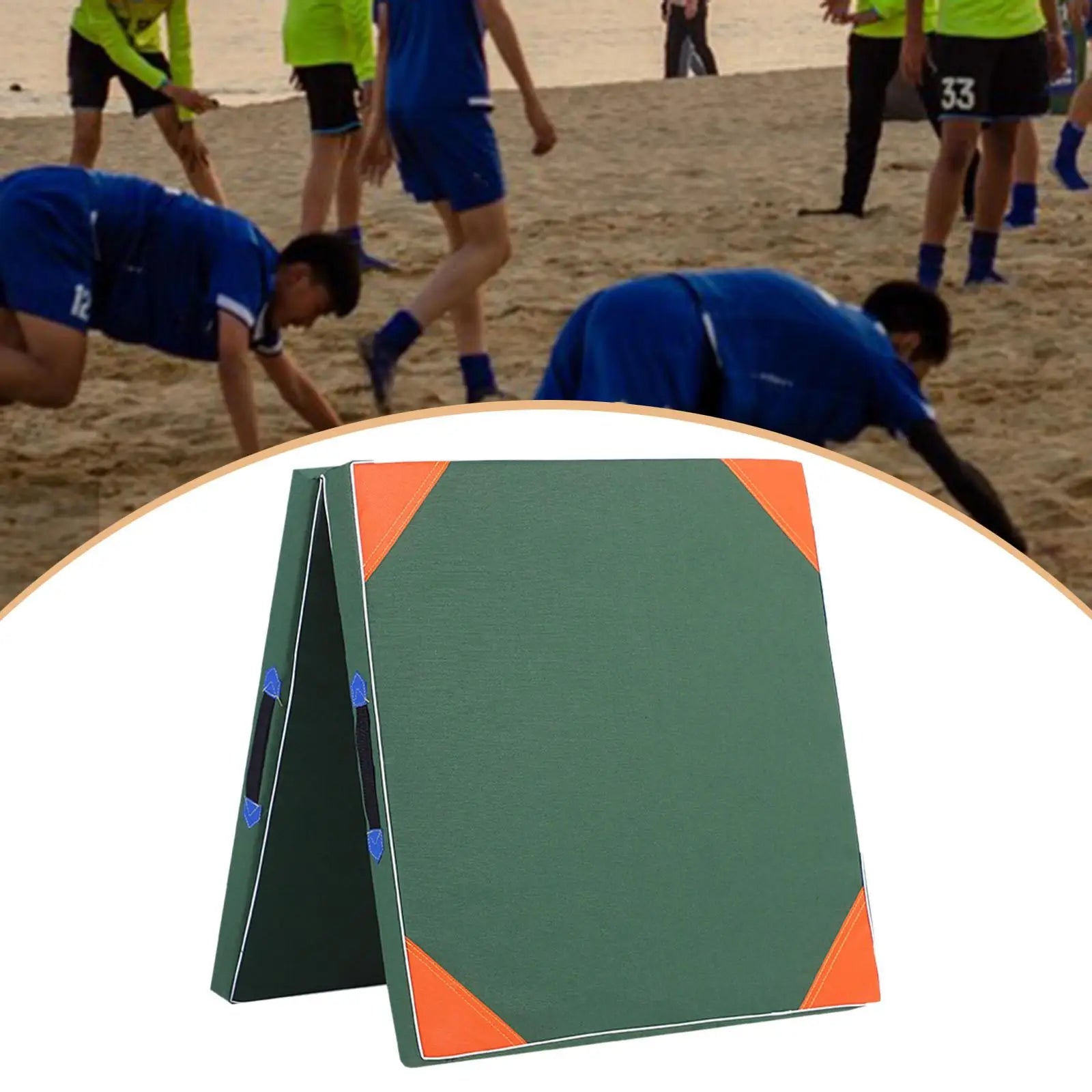 Folding Exercise Mat 120x60cm Portable Foam Gymnastics Mat with Handles for Home Workouts - 10cm