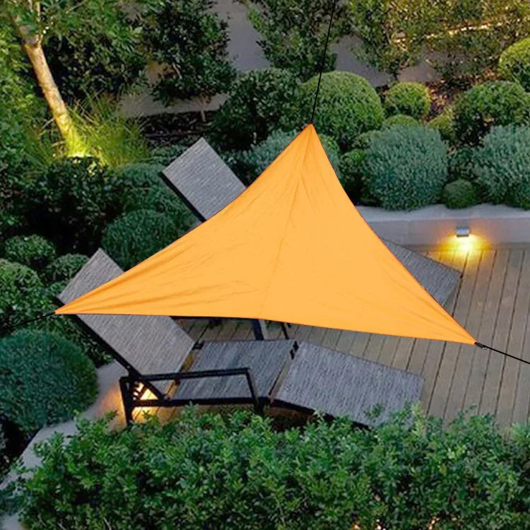 Sun Shade Sail 3x3x3m Triangle Waterproof Canopy for Outdoor Camping - Orange