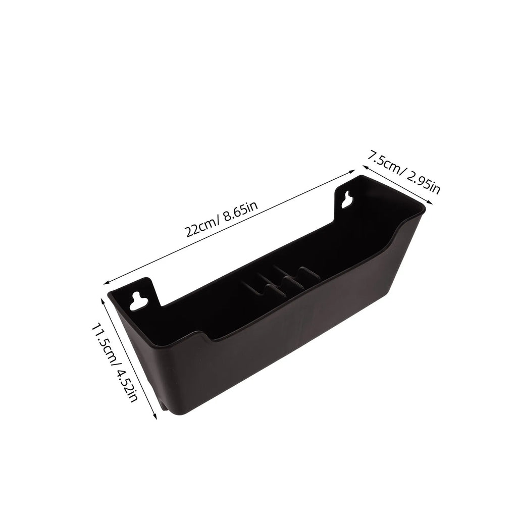 Transparent Wall Mounted File Organizer Set, Portable Plastic A5 Document and Mail Holder Rack - Black