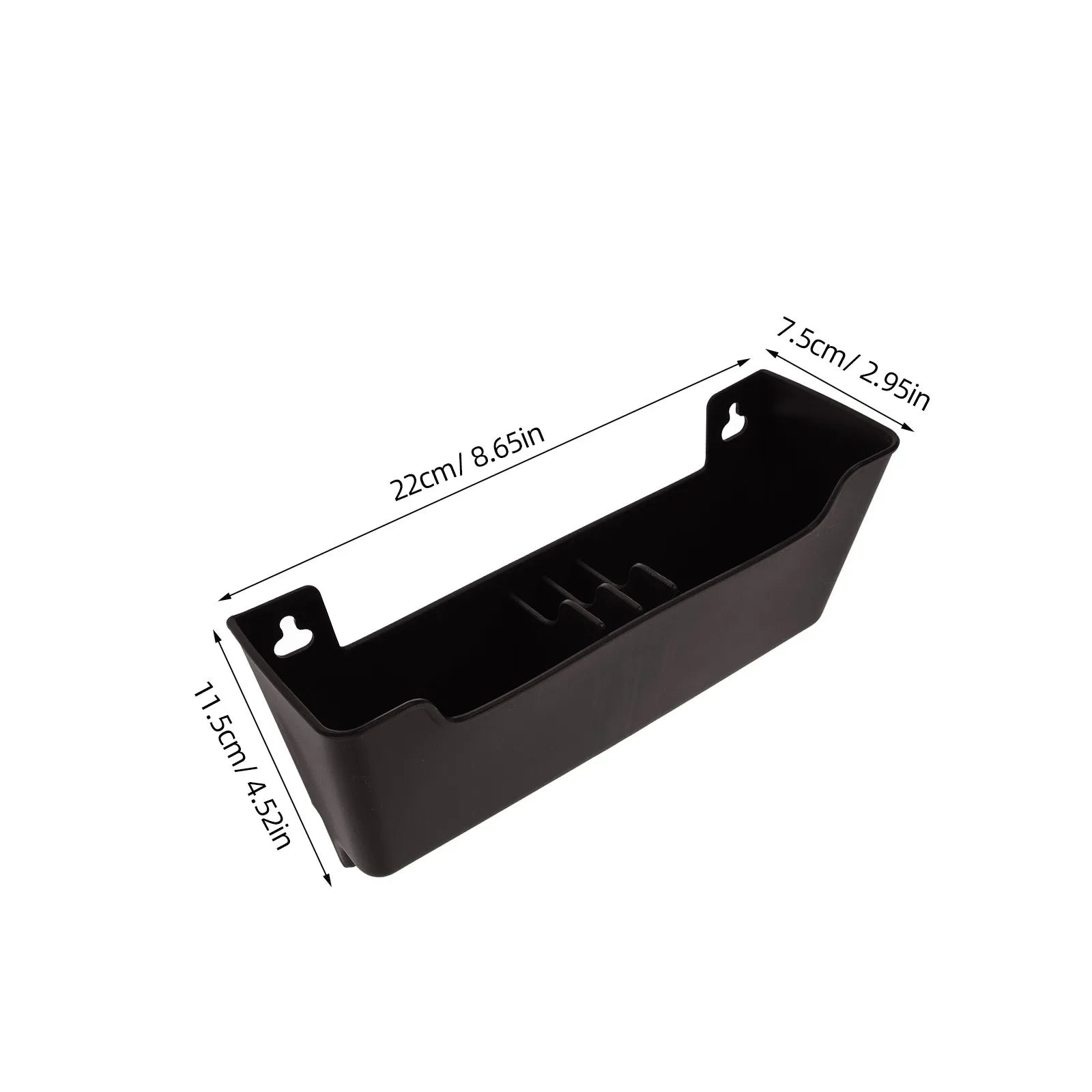 Transparent Wall Mounted File Organizer Set, Portable Plastic A5 Document and Mail Holder Rack - Black