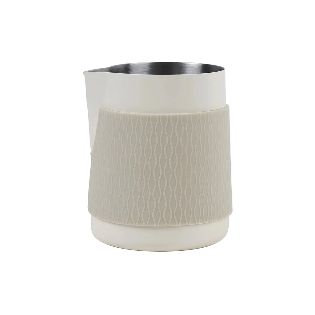 Espresso Milk Pitcher 500ml Handleless Stainless Steel Frothing Jug with Sharp Spout - Beige