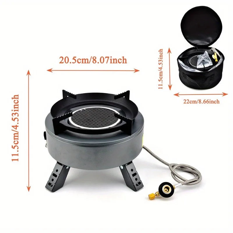 Camping Gas Stove 3200W Portable Wind Resistant Outdoor Cooking Burner - White
