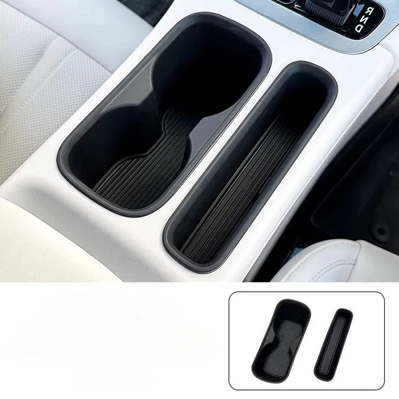 Centre Console Storage Tray Custom Fit 30cm Silicone Insert with Cup Holder and Organiser - Pink