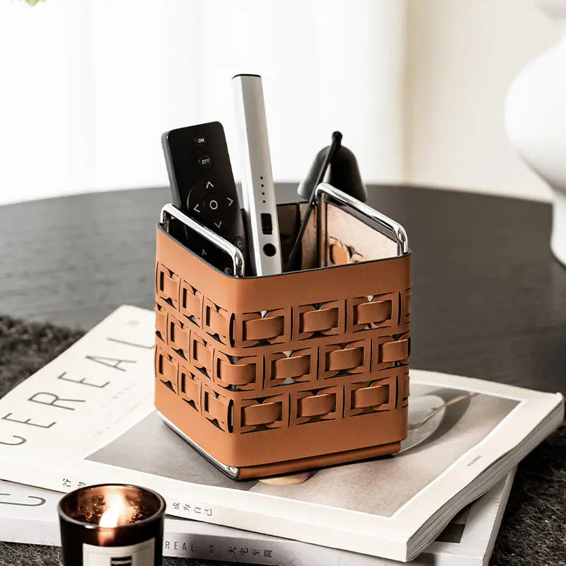 Storage Basket Desktop Organiser with Metal Frame for Home and Office - Black