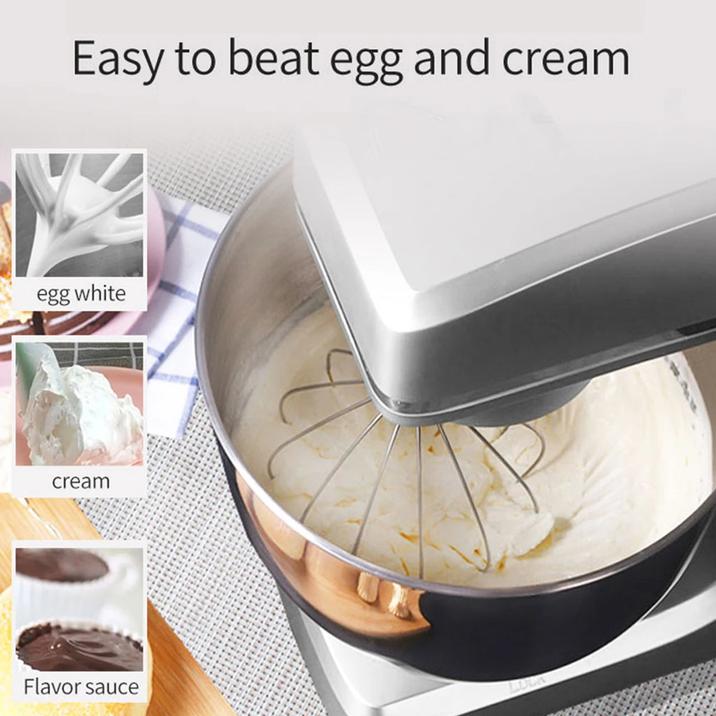 Stand Mixer 7L 1500W Electric Kitchen Mixer with Stainless Steel Bowl 6 Speed Planetary