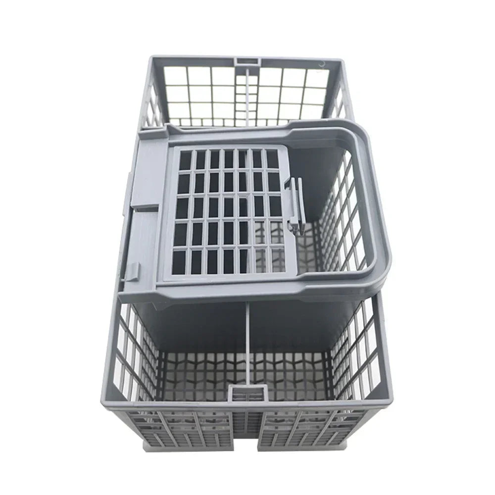 Universal Dishwasher Cutlery Basket Replacement Utensil Holder with Removable Handle – Grey