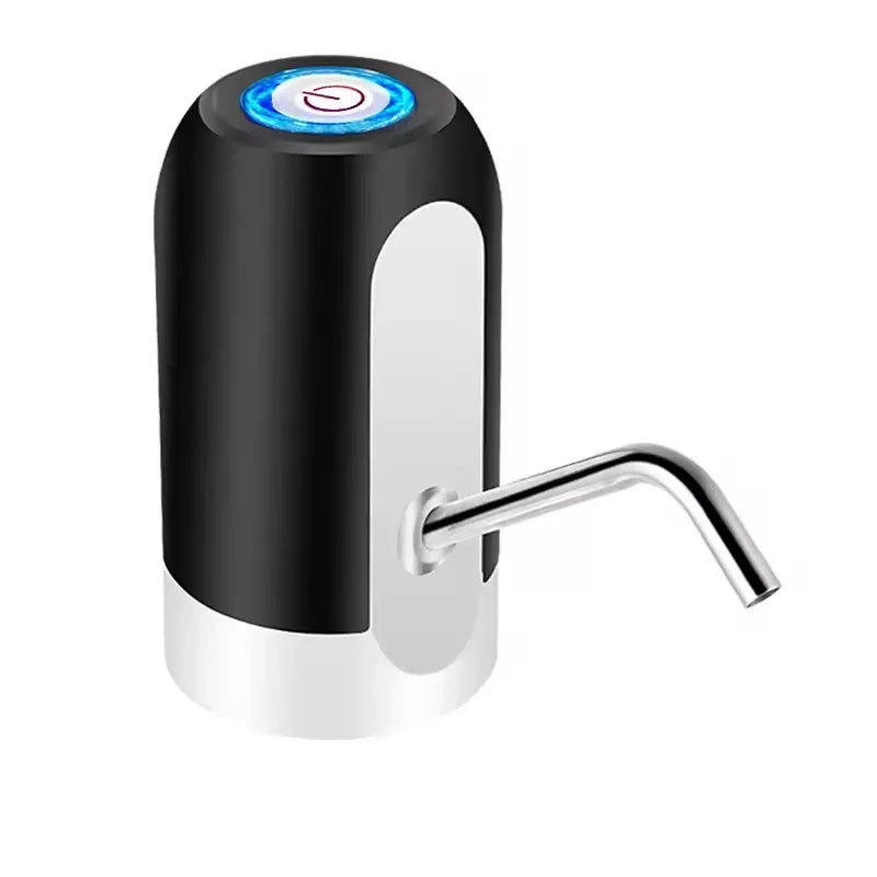 Water Bottle Pump USB Rechargeable Automatic Drinking Water Dispenser Portable One Touch – Black