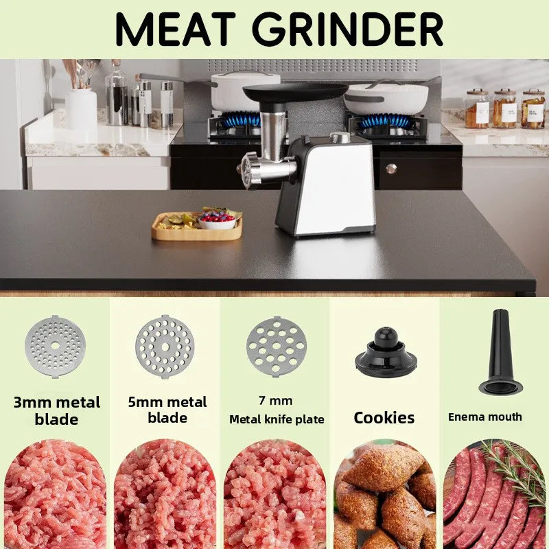 Electric Vegetable Cutter Multifunction Automatic Food Slicer Shredder Grinder Machine – Gray