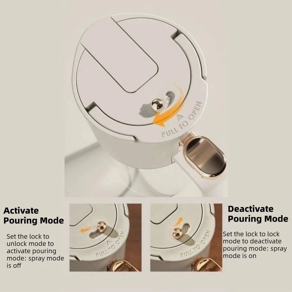 580ml 2 in 1 Glass Oil Sprayer and Pourer Refillable Leakproof Cooking Oil Dispenser Bottle – Gold