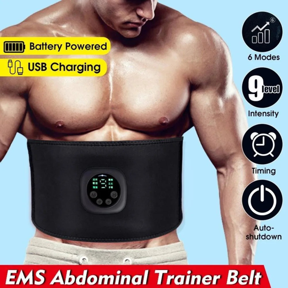 Waist Trainer Rechargeable USB Abdominal Exerciser Electric Vibration Fitness Belt
