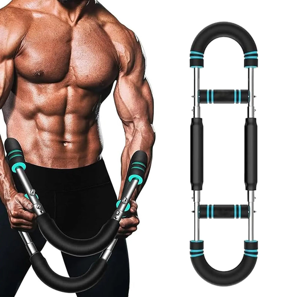 Chest Expander Resistance Trainer Adjustable Detachable Arm Strength Fitness Equipment - Blue