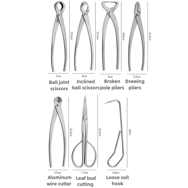 Bonsai Pruning Shears Set – 7-Piece Hand Pruner Scissors for Gardening & Tree Trimming
