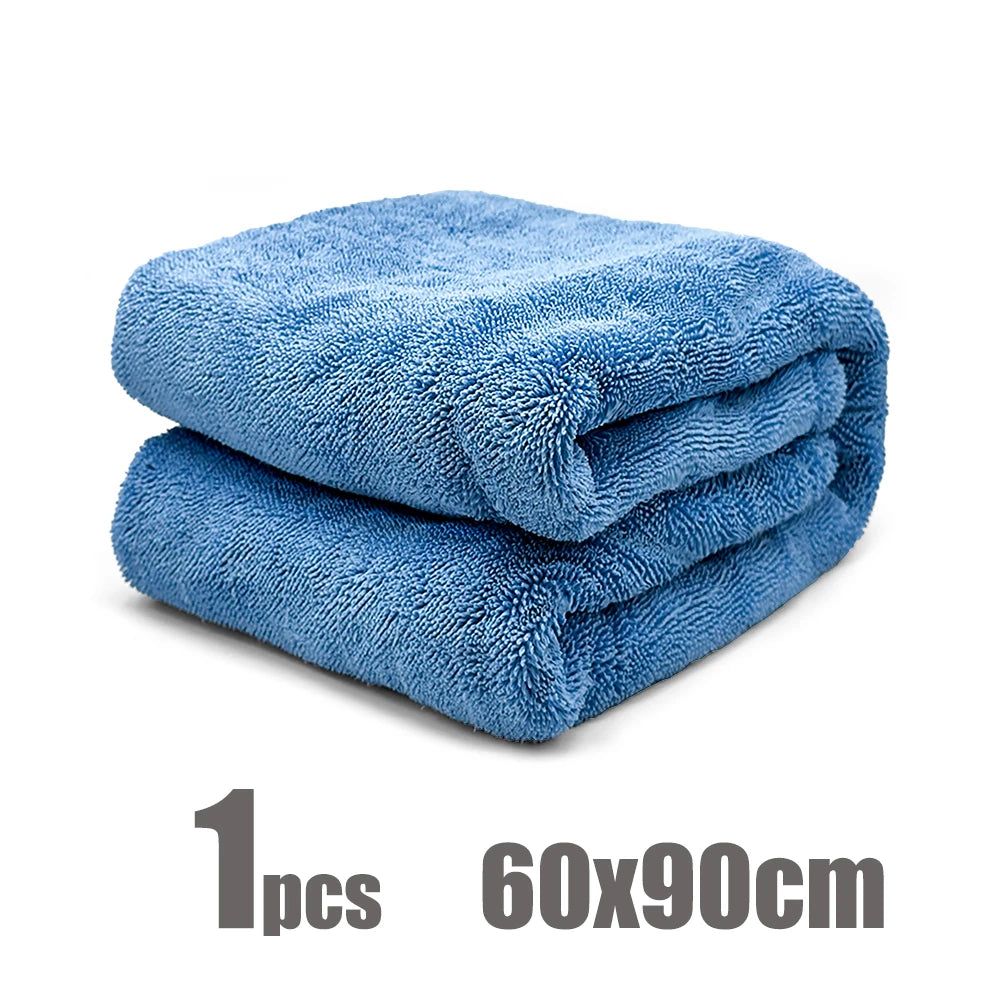 Microfiber Car Towel 1300GSM Ultra Thick Absorbent Drying Cloth - 60cm × 90cm