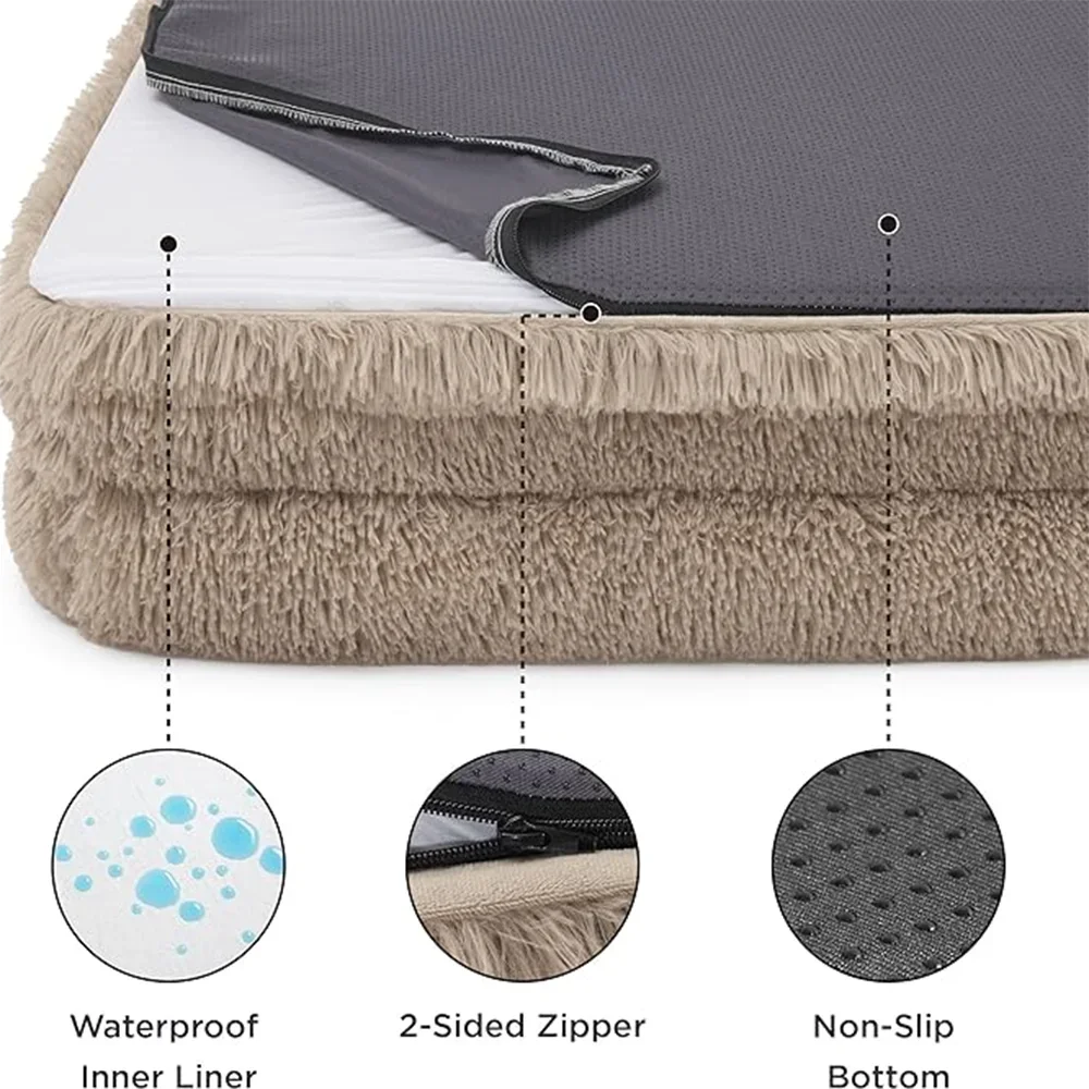 Pet Bed Sofa Breathable Washable Cushion Mat for Pets - Brown