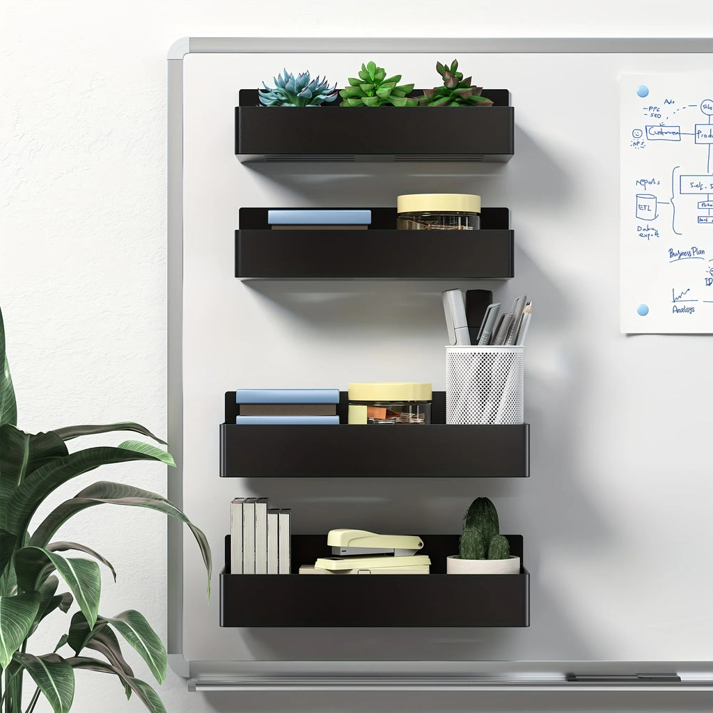 Storage Shelf Set 2 Piece Fridge Side Metal Rack Kitchen Organiser Reusable Space Saving
