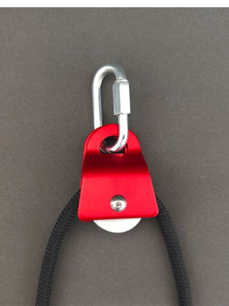 Cable Rope Attachment Single Grip Pull Down Handle Biceps Triceps Training - Red