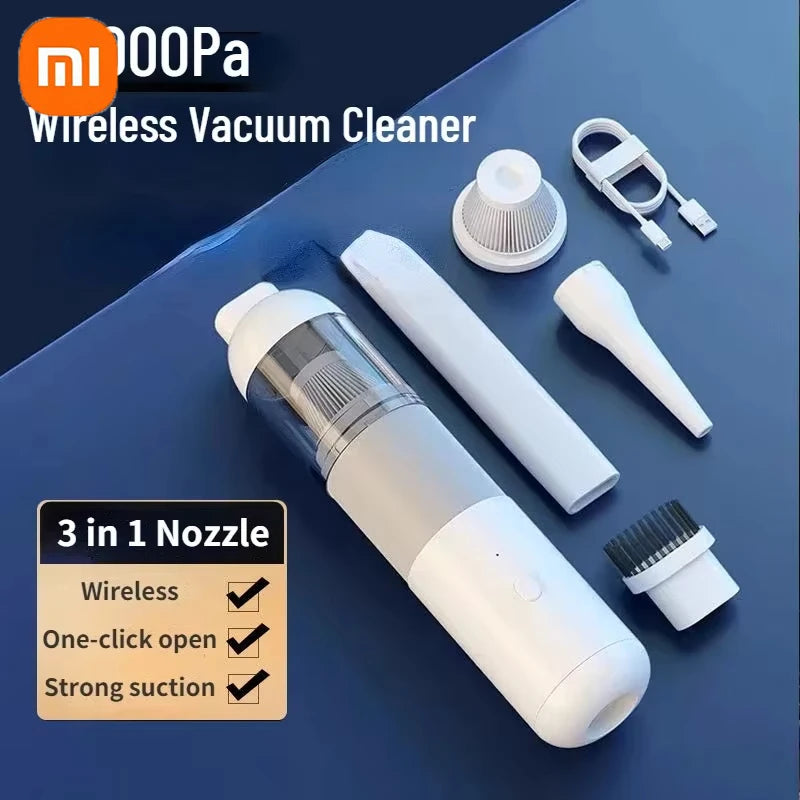 Handheld Vacuum Cleaner Cordless 20000Pa Mini Dust Cleaner 3 in 1 120W White
