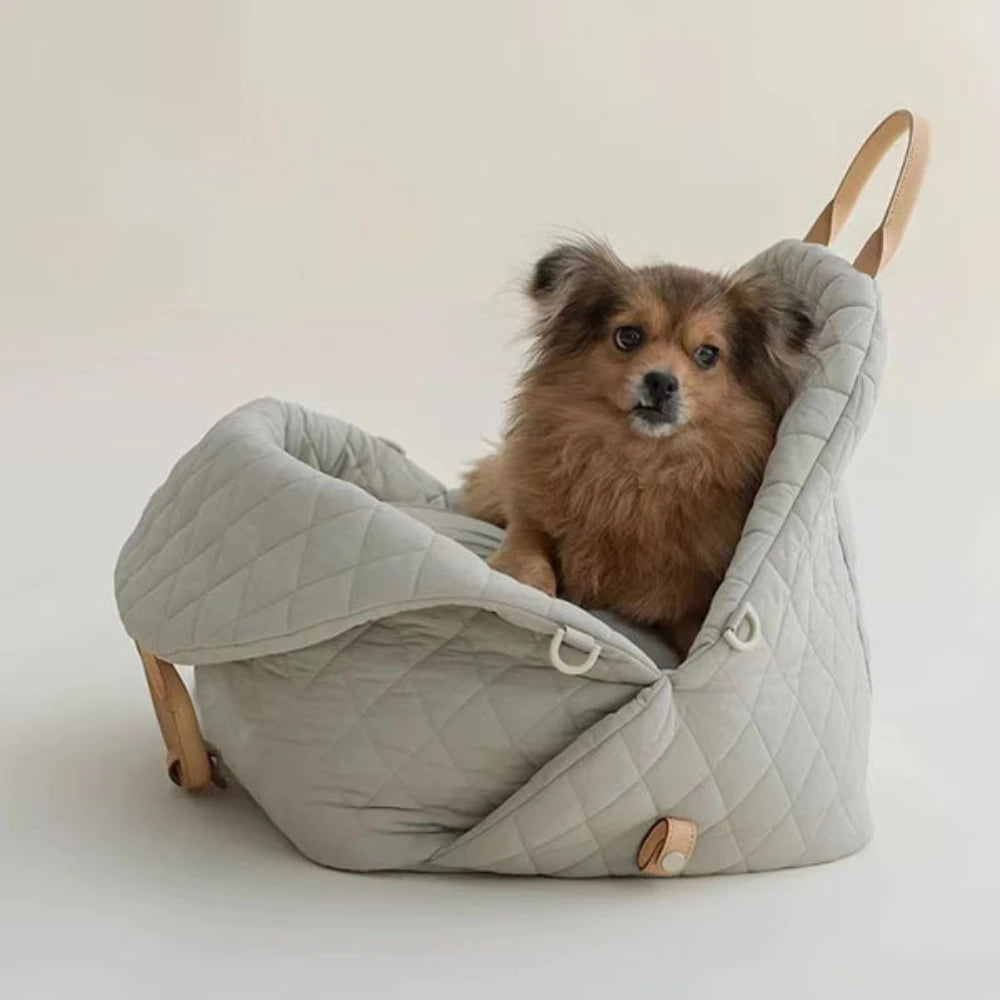 Portable Waterproof Pet Travel House Carrier Nylon Foldable Handbag - Pink