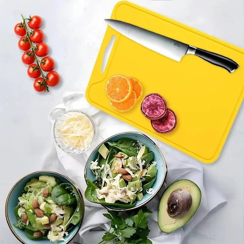 Food Grade Silicone Cutting Board Non Slip Kitchen Chopping Board for Meat Vegetables and Fruits Dishwasher Safe – Orange