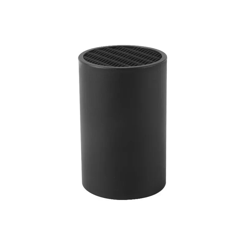 Universal Knife Block Holder Kitchen Knife Storage Stand with Removable Bristle Insert – Black