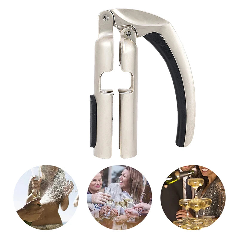 Wine Bottle Opener 140mm Lever Action Aluminium Alloy Cork Puller Ergonomic Handle Champagne Bottle Opener