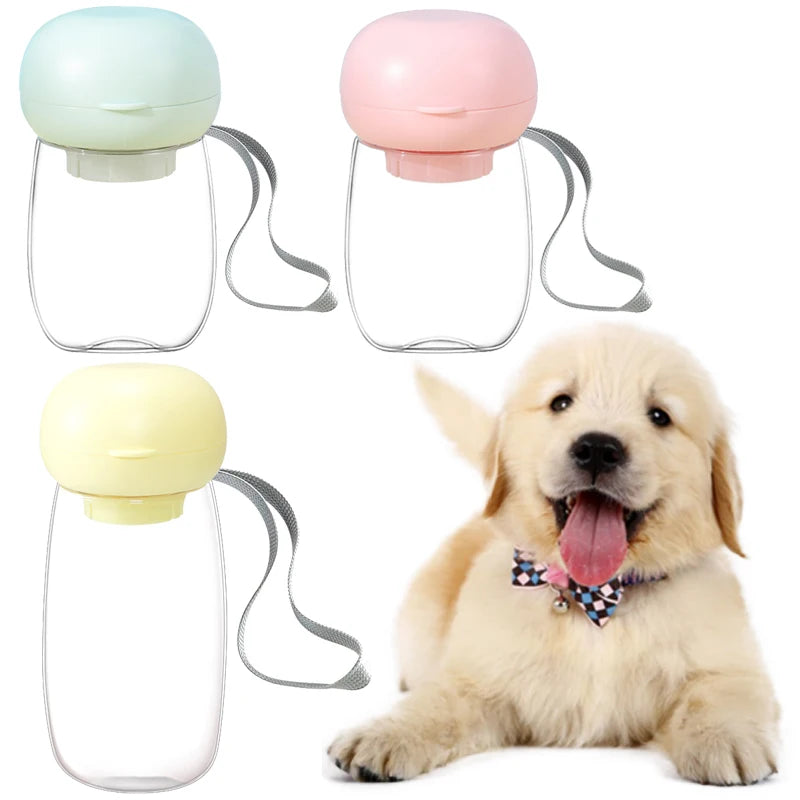 Pet Travel Bowl 500mL Collapsible 2 in 1 Food and Water Cup Portable Outdoor Feeder - White