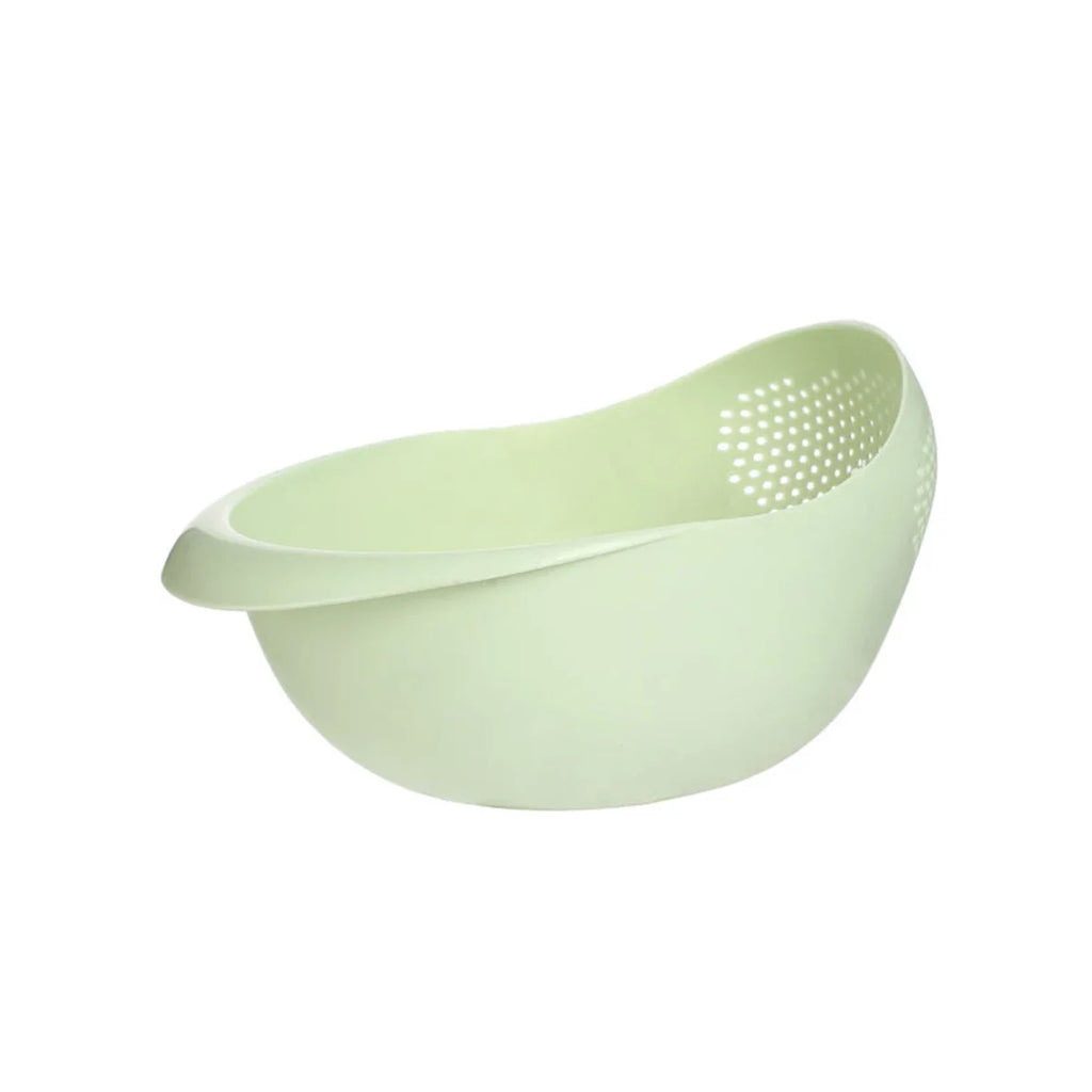 Multi-Purpose Rice Drainage Basket Fruit & Vegetable Colander – Green