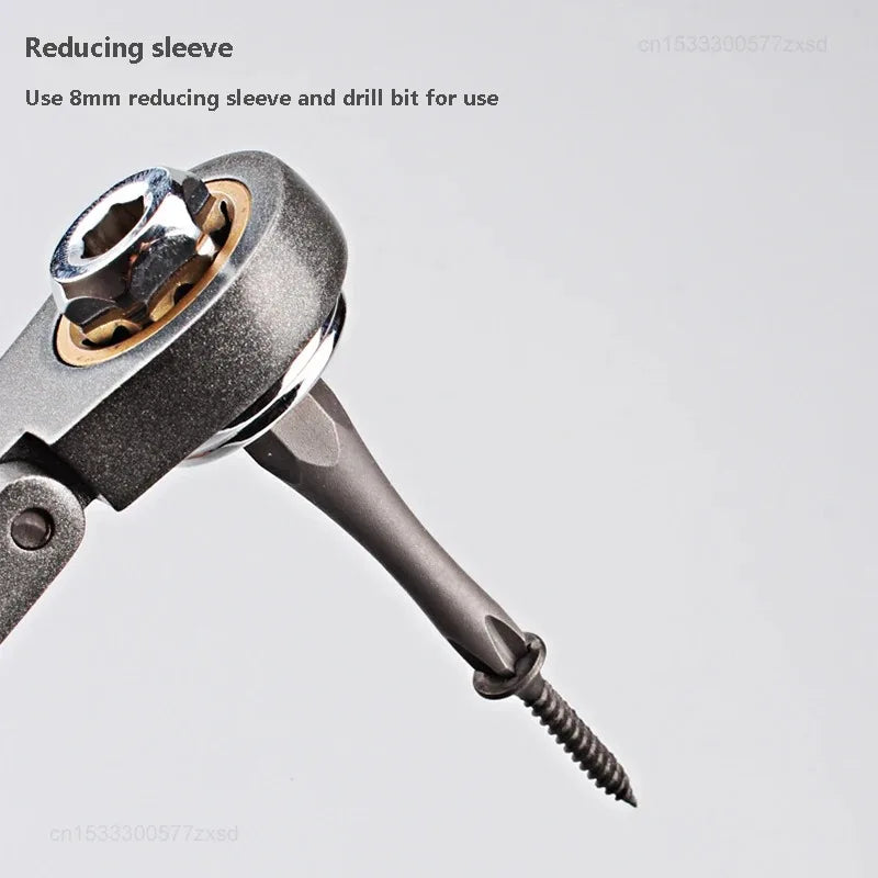 Heavy Duty 23 Piece Flexible Head Ratchet Spanner Wrench Set Multi Function Repair Tool Kit