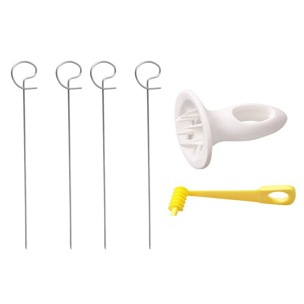 Tornado Potato Slicer Manual Spiral Cutter Stainless Steel Blade with 4 Skewers