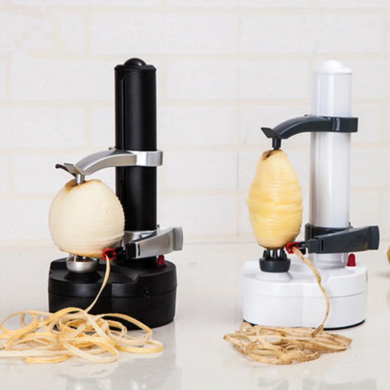 Electric Apple Peeler 28.5cm Automatic Fruit Vegetable Peeler Cutter Slicer - Black
