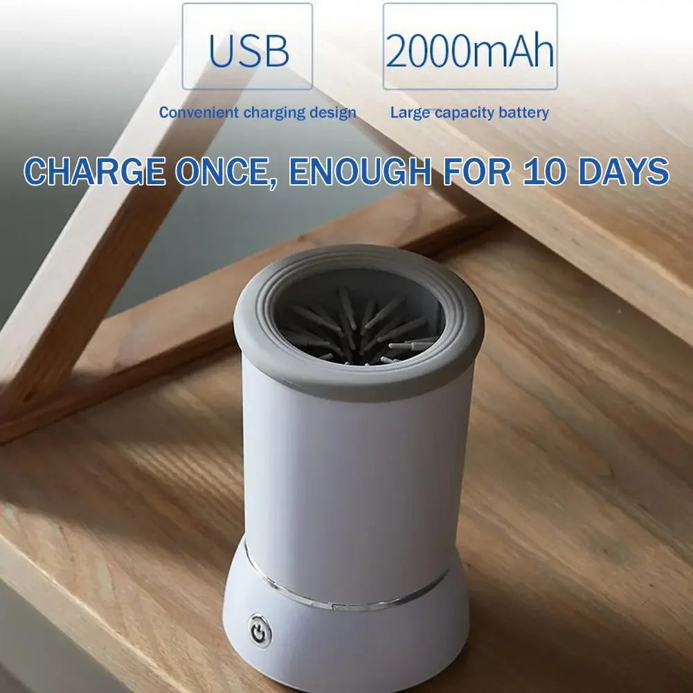 Pet Paw Cleaner USB Rechargeable Automatic Foot Washer for Dogs - White
