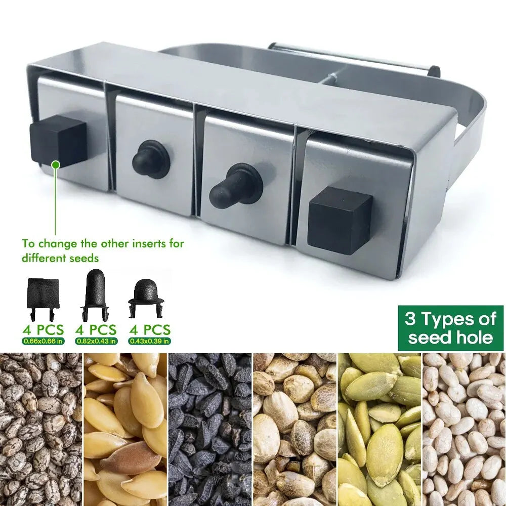 Soil Block Maker – 4-Cell Handheld 50mm Seedling Blocking Tool for Garden & Greenhouse Use