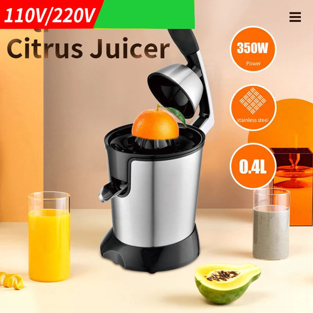 Electric Juicer Blender 400ml Portable Stainless Steel Fruit Mixer 200W - Black