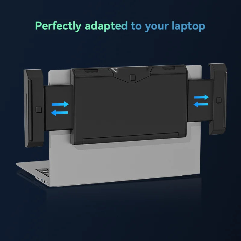Portable Triple Screen Monitor 13.3 Inch FHD IPS Laptop Screen Extender USB-C Foldable Display