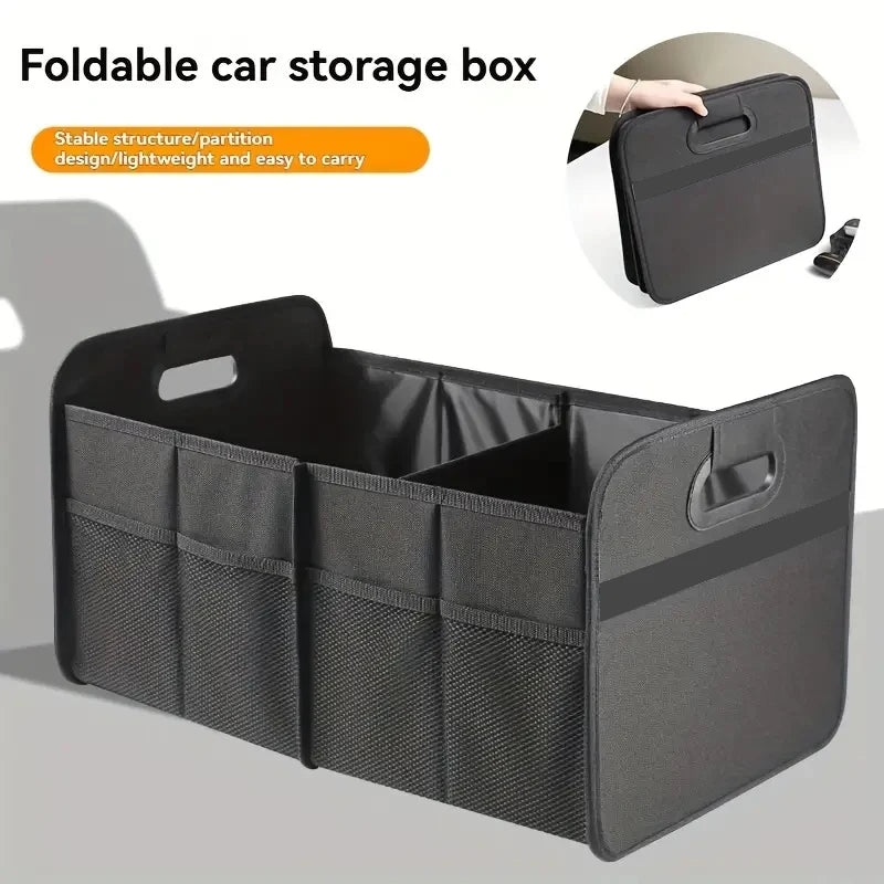 Foldable Car Storage Box 55cm Large Capacity Oxford Trunk Organizer SUV Truck - Black