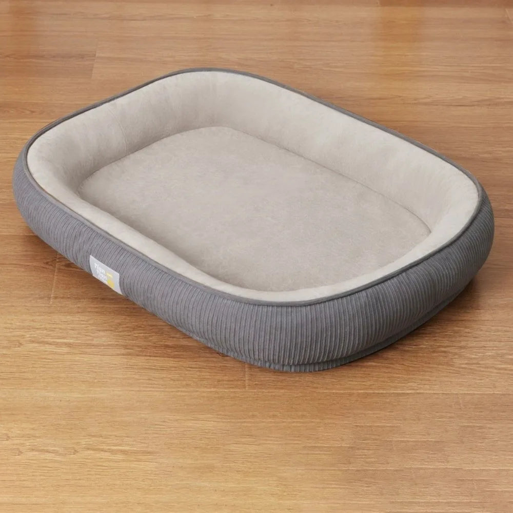 Pet Cushion Raised Thickened Pet Bed Removable Washable Warm Sleeping Pad for Dogs and Cats – Grey