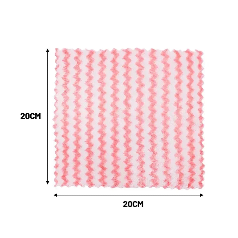 Microfiber Coral Fleece Cleaning Cloths 20x20cm Super Absorbent - Random Color 50 Pcs