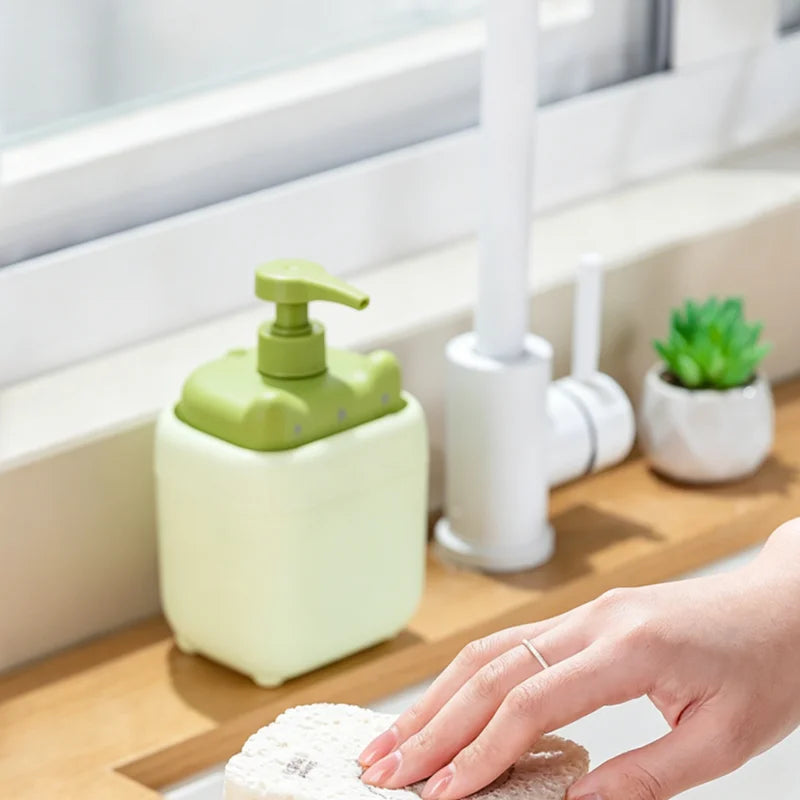Soap Dispenser 12.5cm Cat-Shaped Press Type - Yellow