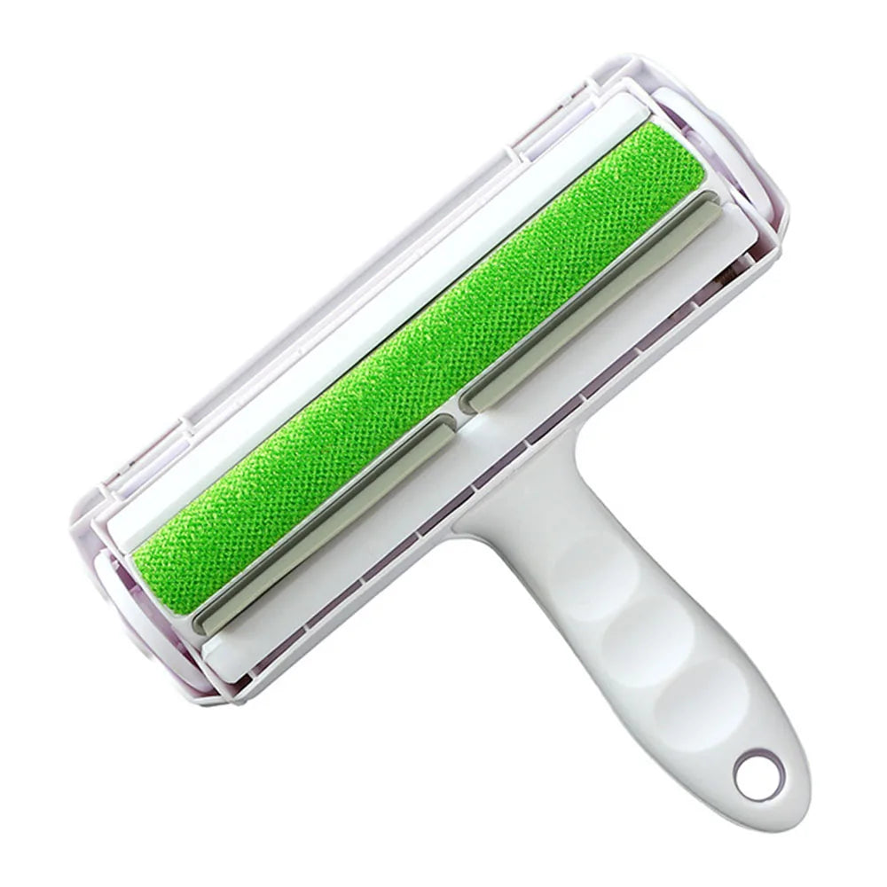 Pet Hair Remover Roller Self Cleaning 2 Way Lint Brush Manual Furniture Fabric Cleaner - Green