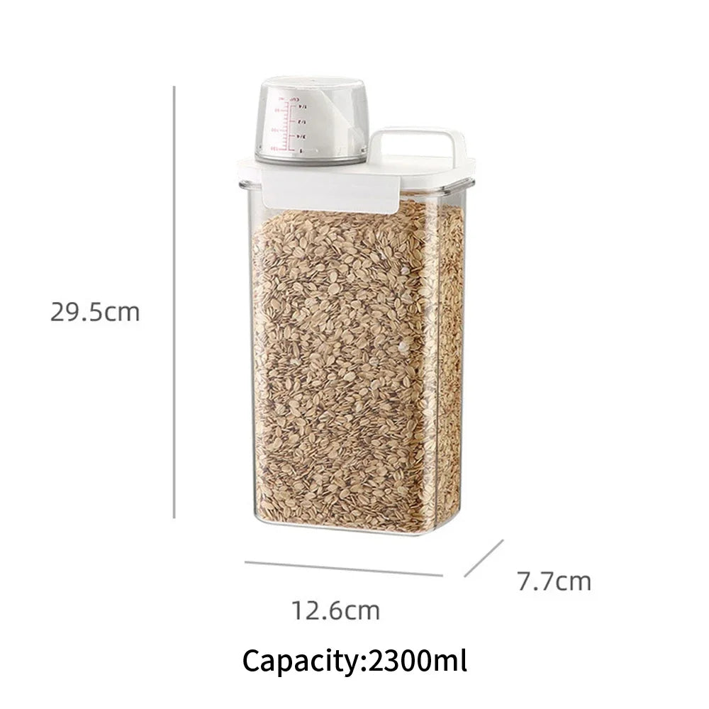Food Storage Container 2300mL Airtight Kitchen Pantry Grain Jar BPA Free Reusable Canister