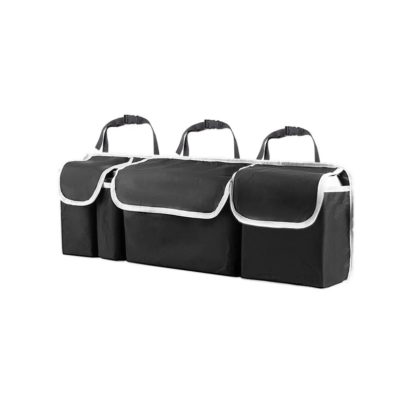 Car Backseat Storage Bag 4 Pocket Oxford Organizer with Hanging Design for SUV and Sedan
