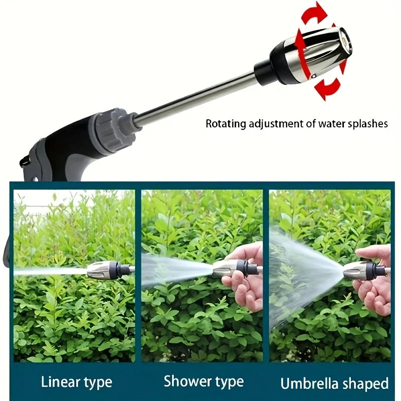 Telescopic Garden Spring Water Hose 7.5m EVA Flexible Coil Hose with Adjustable Spray Gun