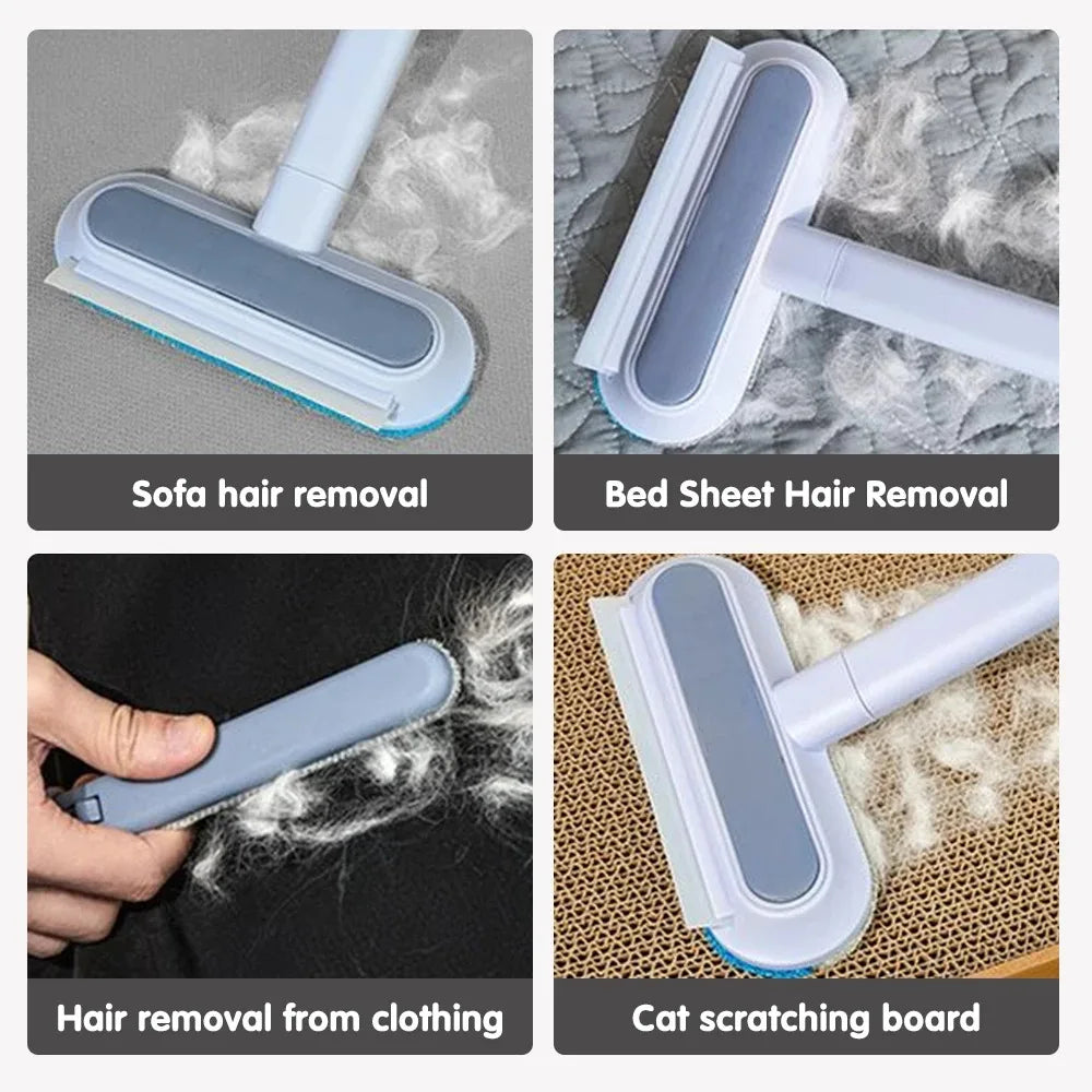 Pet Hair Remover Brush 3 in 1 Long Handle Detachable Cleaning Tool for Furniture Carpet Clothing