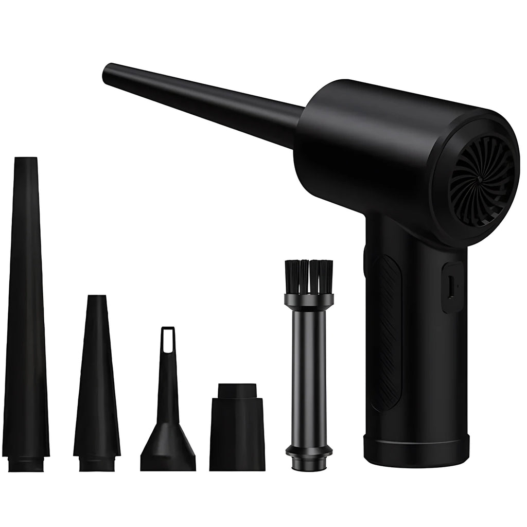 Air Duster 51000RPM Cordless Compressed Air Blower with LED Light for Computer Cleaning