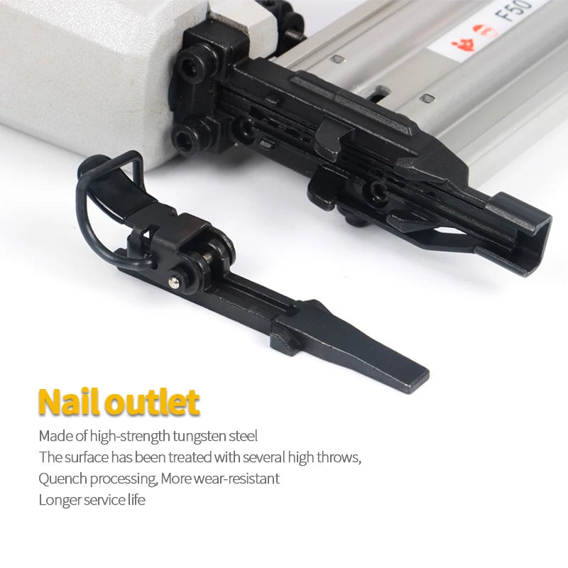 Pneumatic Straight Nail Gun Heavy Duty 20-50mm Air Powered Fastening Tool