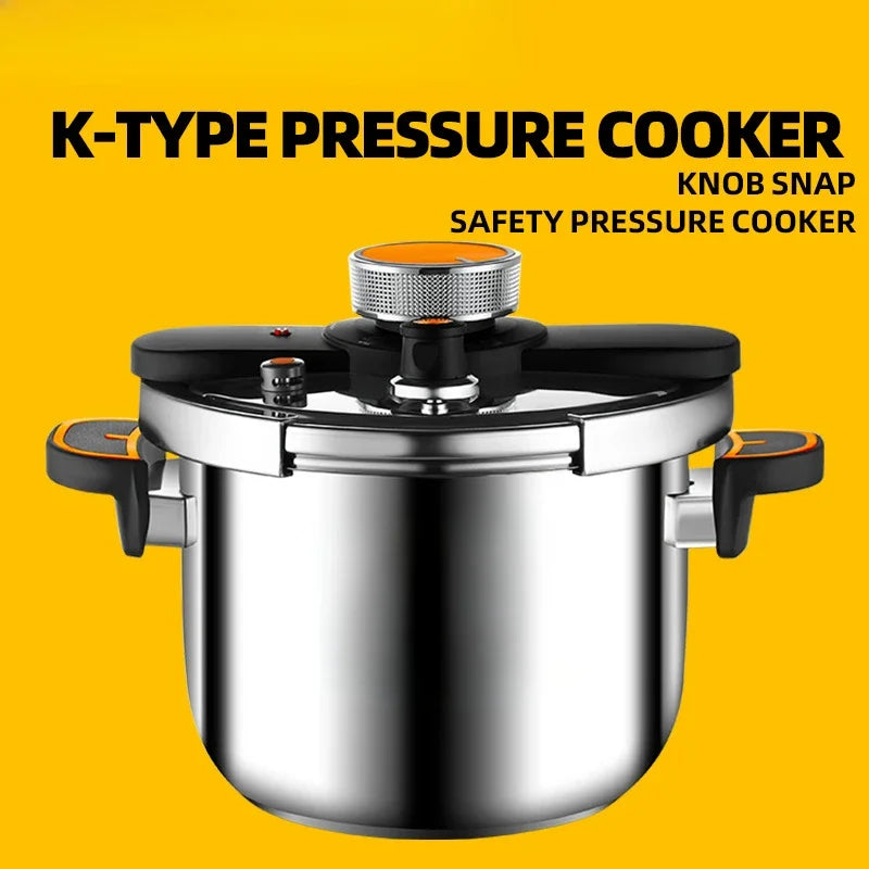 Pressure Cooker 22cm 5L 304 Stainless Steel Explosion Resistant Cooking Pot
