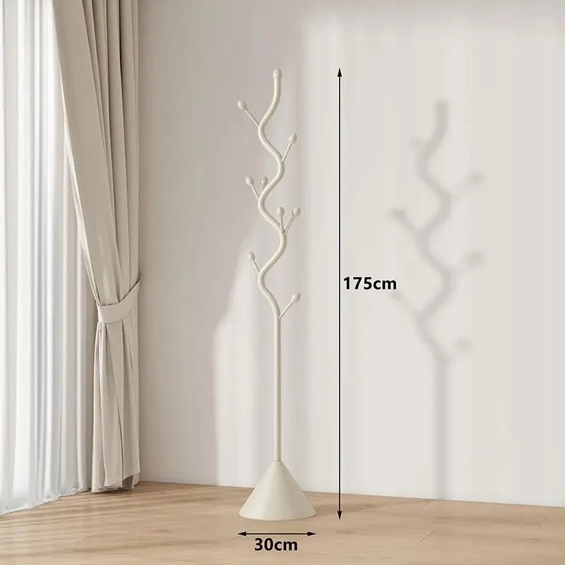 Floor Standing Clothes Hanger – Nordic Carbon Steel Coat Rack - White